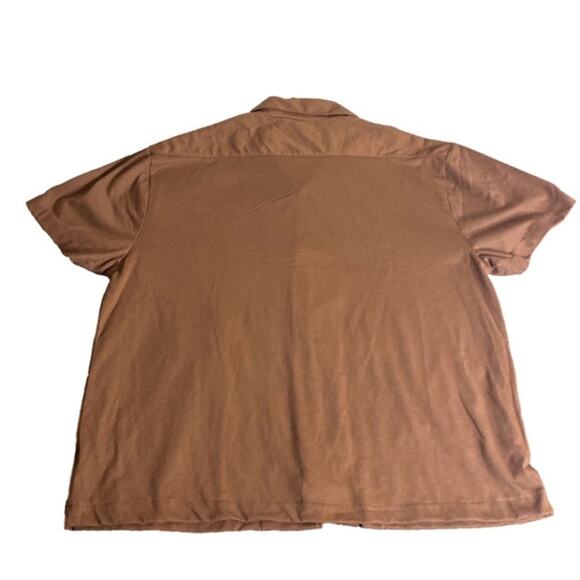 Cafe Aesthetic Embroidered Coffee Shirt Brown Vox Populi Button Up Large - Picture 10 of 10